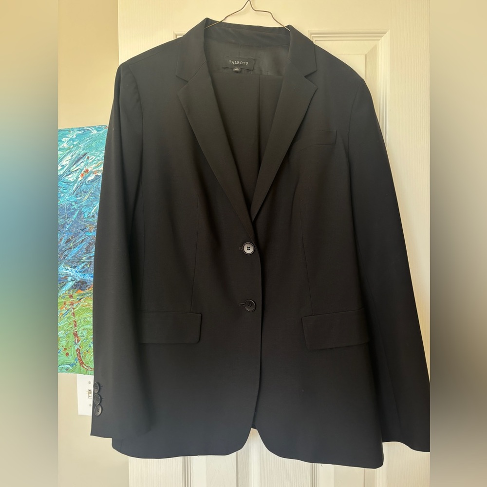 Talbots Black Women's Suit with Blazer and Pants